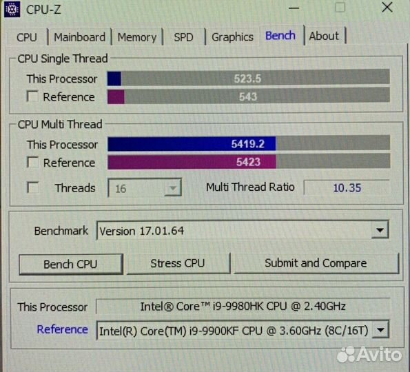 Процессор intel core i9 9980hk