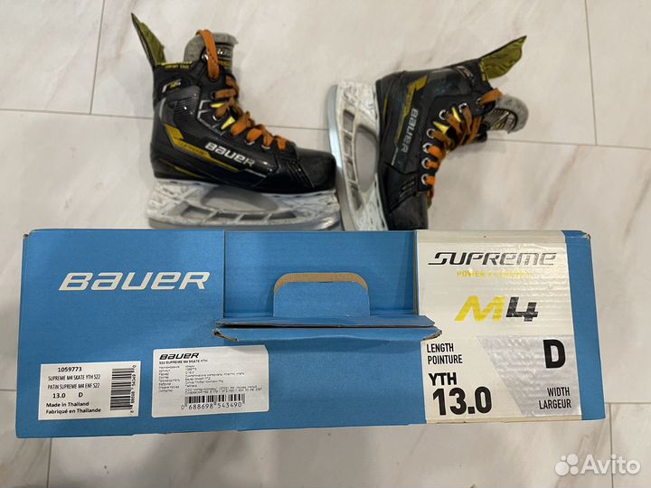 Хоккейные коньки bauer supreme m4 yth 13