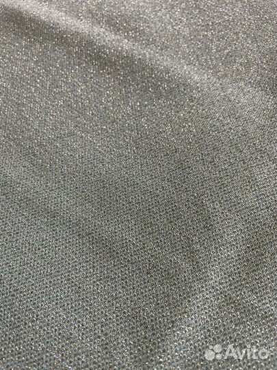 Ткань голубая с люрексом