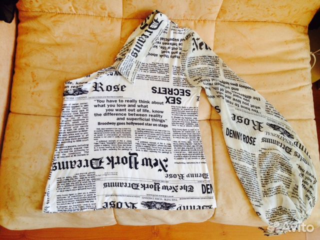 Платье С Газетным Принтом