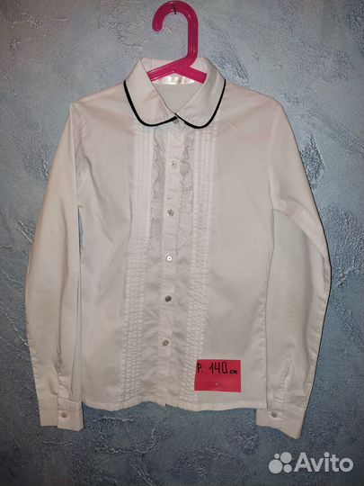 Рубашка школьная для девочки р.140см