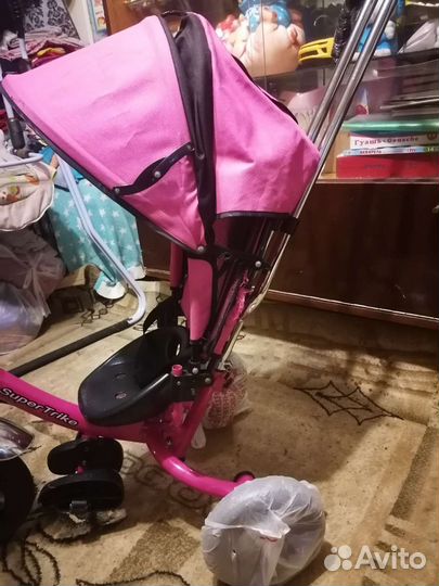 Велосипед коляска с ручкой