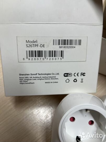 Розетка WiFi Sonoff Новая