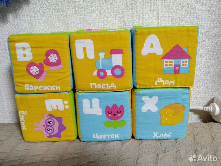 Кубики мягкие. 4 набора