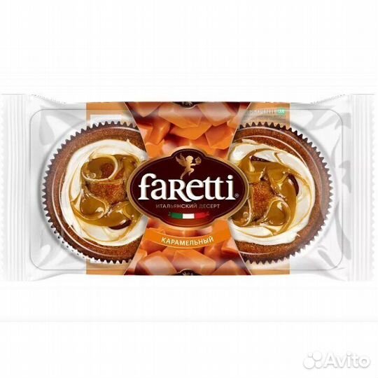Пирожное faretti Флоренция Карамельное 130г (опт)