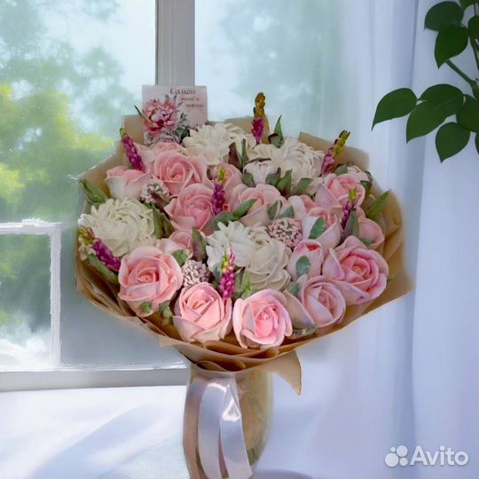 Букет из зефирных цветов