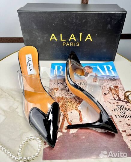 Туфли женские Alaia мюли с сердечком