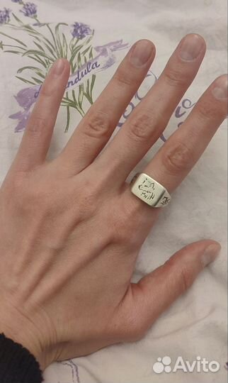 Кольцо Volchok с гравировкой волка