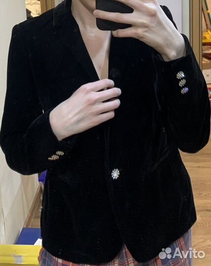 Бархатный велюровый пиджак