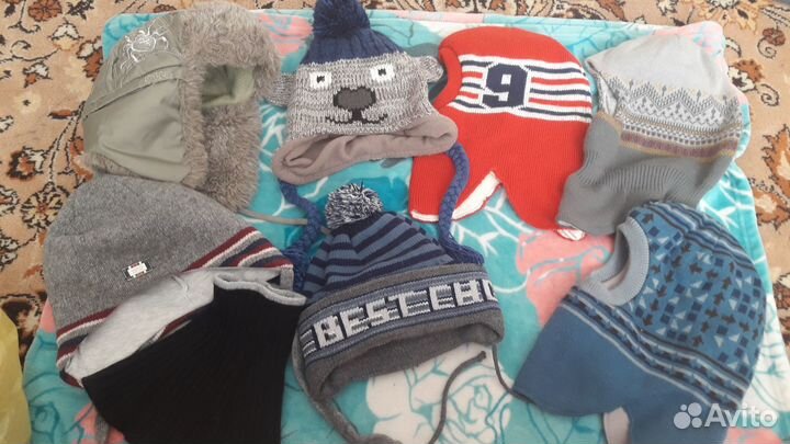 Шапки теплые на мальчика 50-52, Солнечный