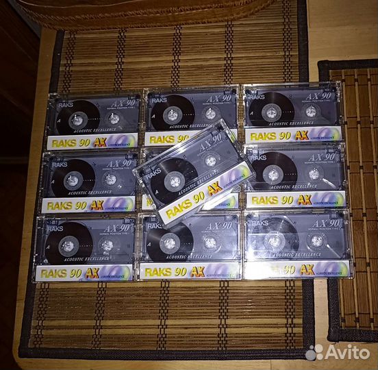 Аудиокассеты Raks AX 90 с записью виа СССР 10 шт