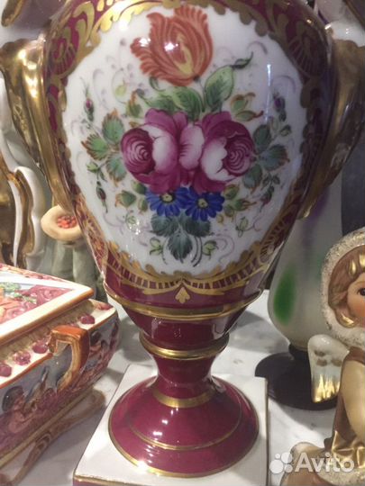 Ваза антикварная ручная роспись лимож