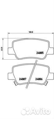 Колодки тормозные задние Brembo, P83112