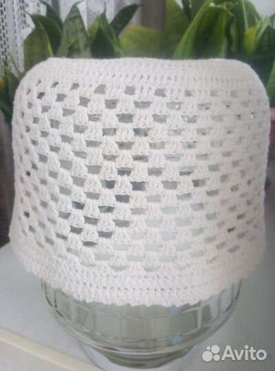 Шапочки ажурные 100 хлопок, детские от солнца