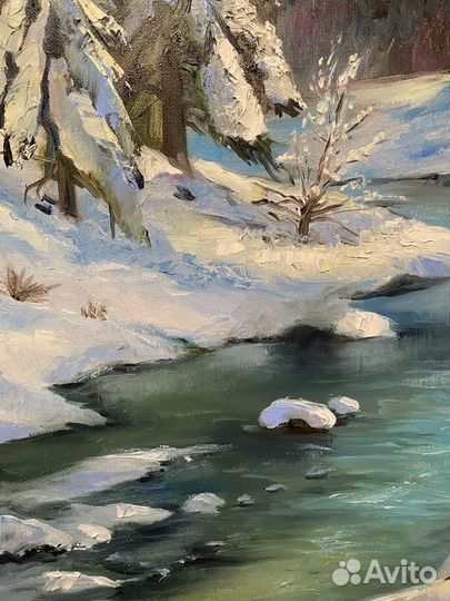 Картина зимний пейзаж