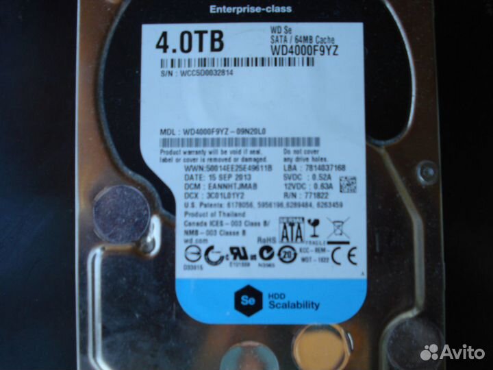 HDD диск WD 4TB WD4000F9YZ