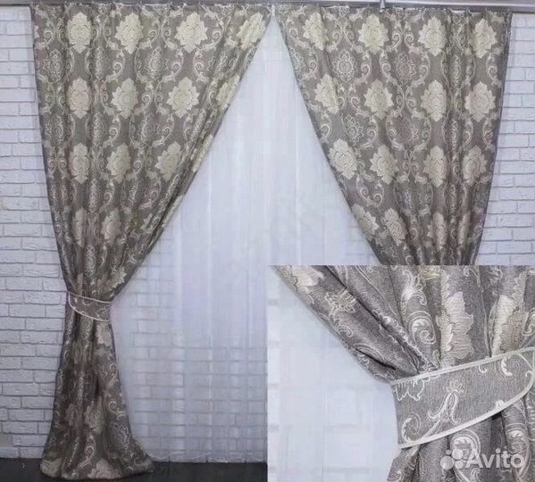 Шторы новые лен рогожка