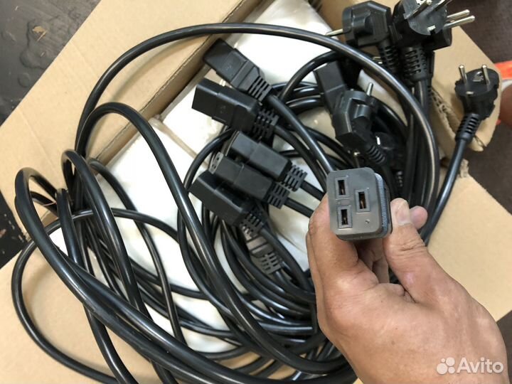 Кабель питания C19 2 метра асик майнер 3*2,5