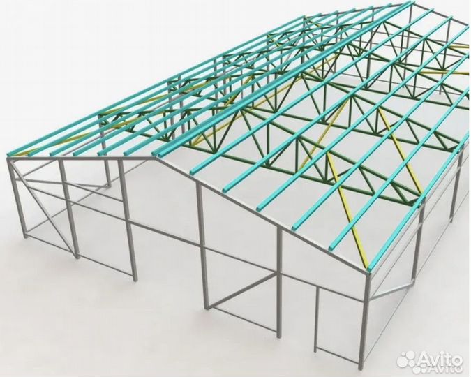 Готовый каркас для ангара 18х30