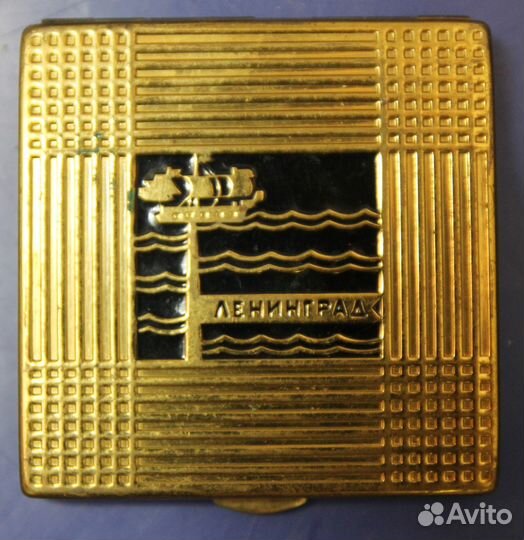 Пудреница СССР Латунь Ленинград