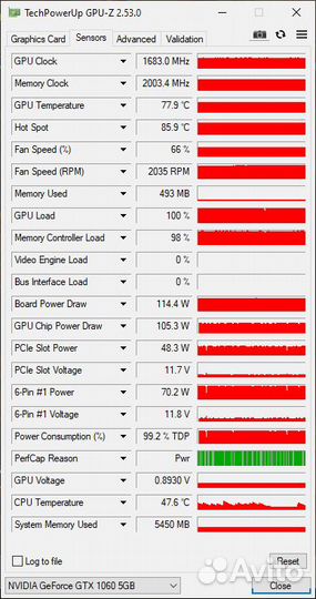 Gigabyte GTX 1060 5gb