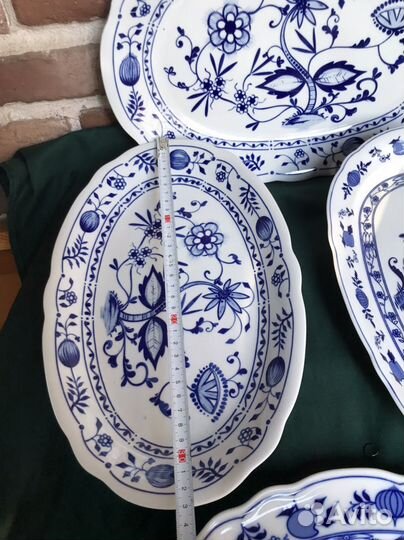 Блюда синий лук, луковый узор