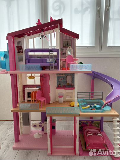 Домик для барби с мебелью