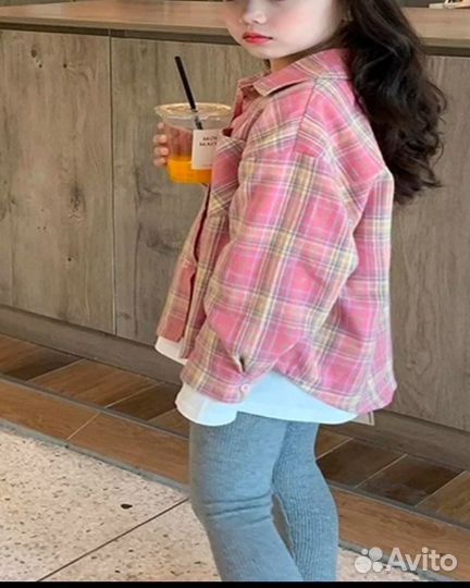 Рубашка в клетку для девочки
