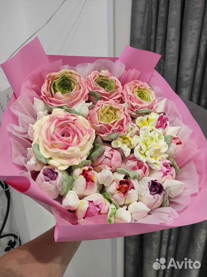 Букеты из зефира/ сладкий букет к 1 сентября