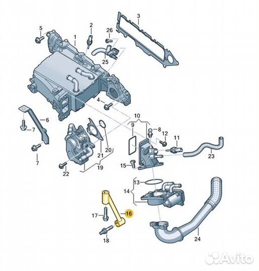 Кронштейн интеркуллера Skoda Kodiaq dbgc (DBG