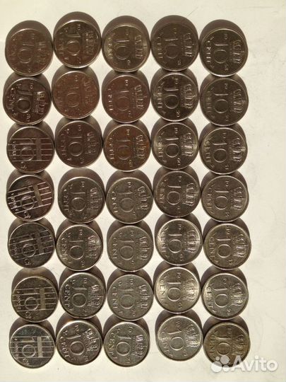Нидерланды 10 центов 35 монет