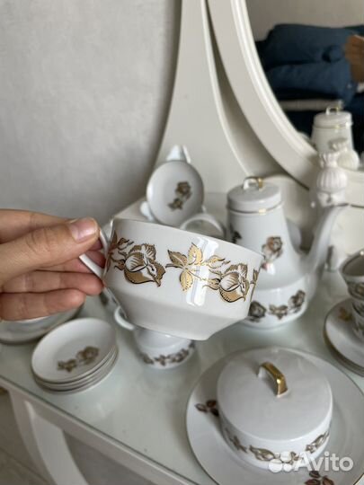 Новый Сервиз чайный винтаж ГДР фарфор