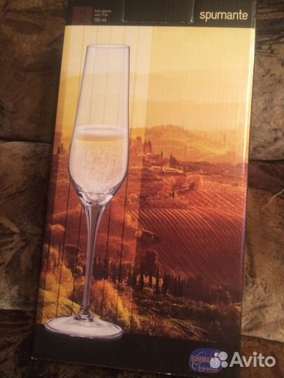 Новый Набор бокалов для шампанского Spumante Bohem