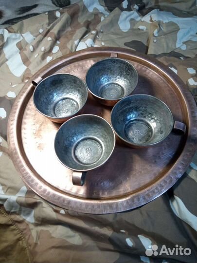 Медный чайный сервиз