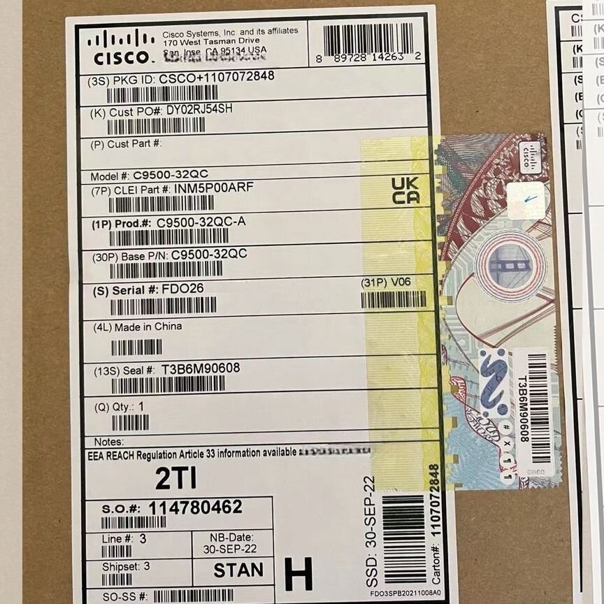 [C9500] Коммутатор Cisco -32qc-A (32-P 40/100g) 2*Ac C9500