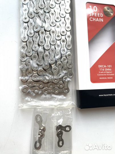 Цепь 10 скоростей с двумя замками Taya Deca-101
