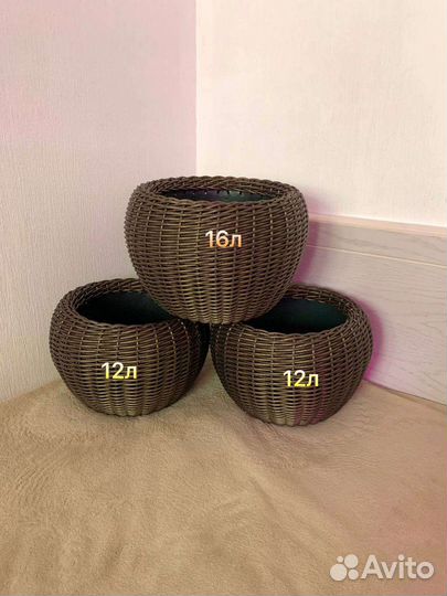 Корзина-кашпо вазон уличный