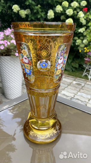 Антикварная ваза кубок Богемия