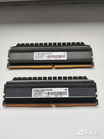 Продам оперативную память DDR4 Patriot 16 Gb (2x8)