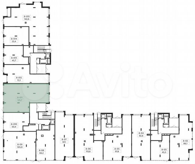 Аренда, торговое помещение площадью 125.7 кв.м