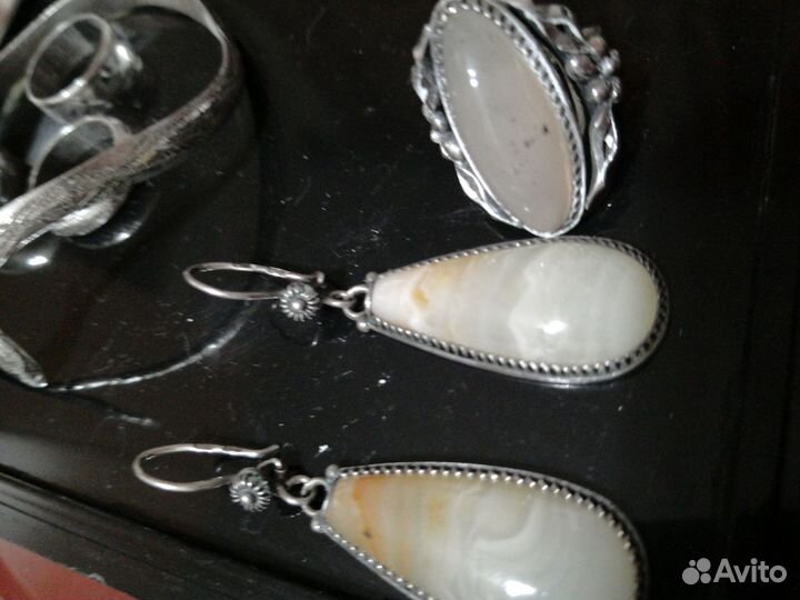 Серьги кольца браслеты из серебра 925 пробы