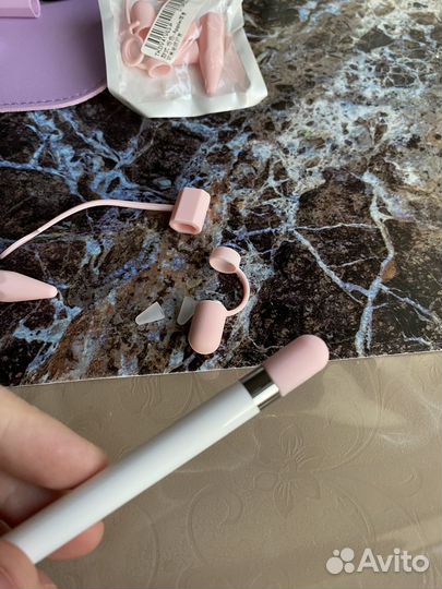 Чехол Apple pencil 1 2 и держатель колпачка