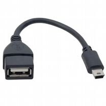 Переходник кабель, USB OTG mini USB, для передачи