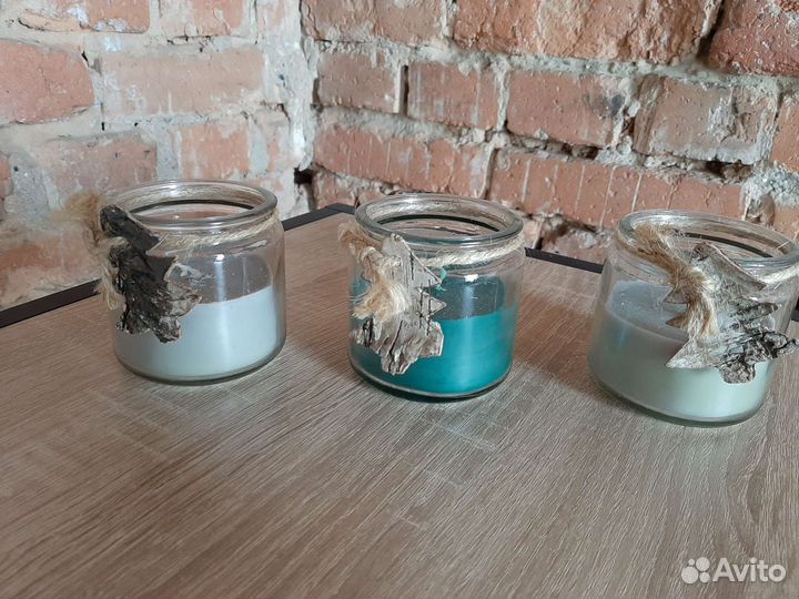 Набор свеча в стакане 3шт