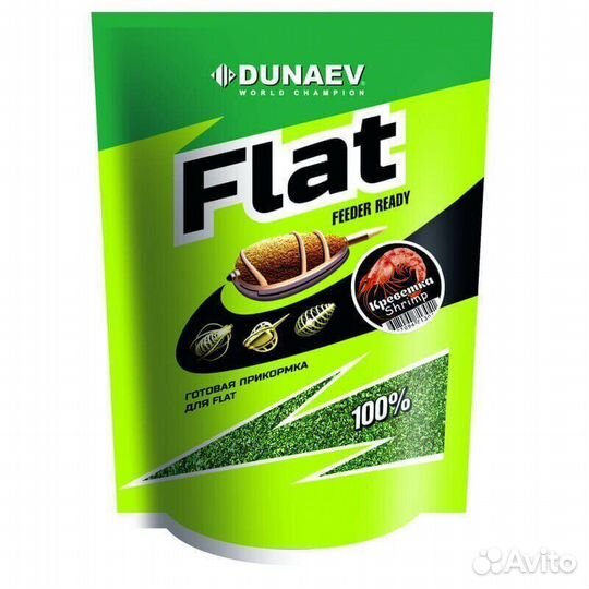 Прикормка Dunaev Flat Feeder Ready 1 кг Креветка