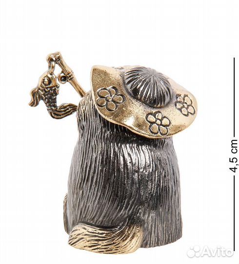 Фигурка Колокольчик-Кот рыбак (латунь) A2103932