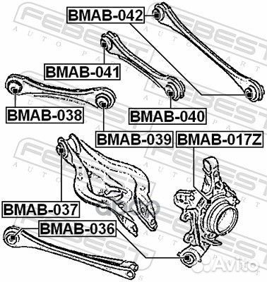 Сайлентблок задней поперечной тяги bmab040 Febest