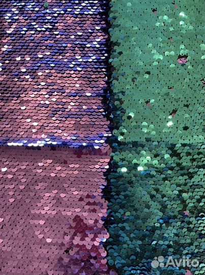 Паетки- ткань с двусторонними паетками