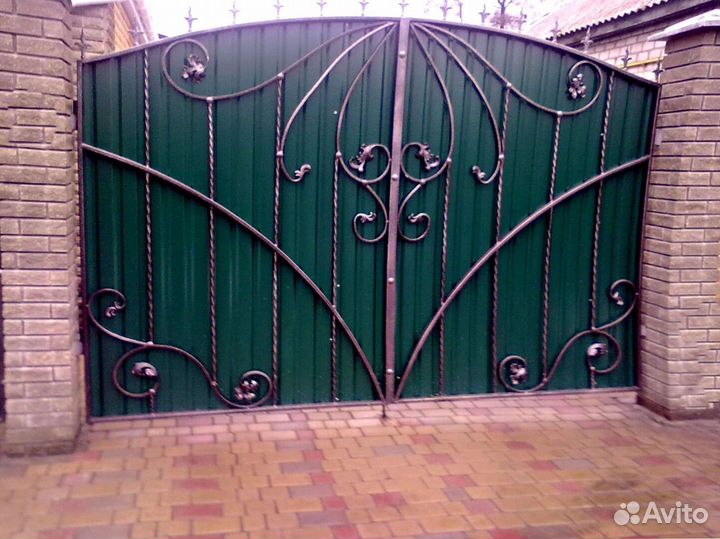 Кованные ворота с установкой