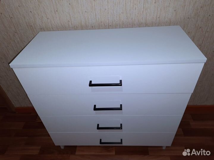 Новый Комод Olmeko Locker Белый 75x73x33см 4-Ящика